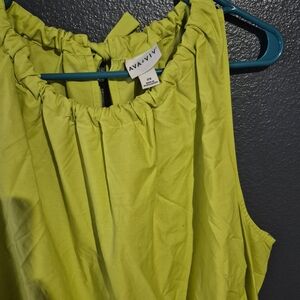 Ava & Viv Lime Green Sleeveless Blouse